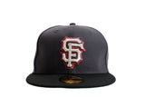 NEW ERA "IRON DRAGON" SAN FRANCISCO GIANTS  FITTED HAT (DARK GRAPHITE/BLACK)