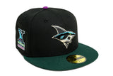 NEW ERA "STREETX” SAN JOSE SHARKS FITTED HAT (BLACK/SPARKLING GRAPE/DARK GREEN)