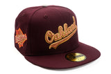 NEW ERA "EASTMONT MALL" OAKLAND ATHLETICS FITTED HAT (MAROON/STONE)