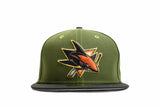 NEW ERA "SWAMP SHARK 3.0" SAN JOSE SHARKS FITTED HAT (RIFLE GREEN/BLACK)