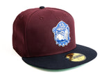 NEW ERA "BUGALOO" GEORGETOWN HOYAS  FITTED HAT (BURGUNDY/NAVY)
