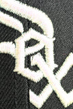NEW ERA "DELUXE" CHICAGO WHITESOX FITTED HAT (BLACK/METALLIC IRIS)