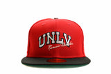 NEW ERA "PLASTIC MAN" UNLV RUNNIN REBELS  FITTED HAT (RED/BLACK/GREY)