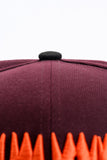 NEW ERA "ORANGE" SAN JOSE SHARKS FITTED HAT (MAROON/BLACK)