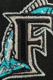 NEW ERA "DELUXE" FLORIDA MARLINS FITTED HAT (BLACK/TEAL)