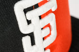 NEW ERA "TEAM SPLIT" SAN FRANCISCO GIANTS  FITTED HAT (BLACK/ORANGE)