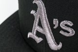 NEW ERA "APE NO KILL APE” OAKLAND A'S FITTED HAT (BLACK/CHROME)