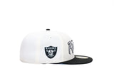 NEW ERA "ICE CITY" OAKLAND RAIDERS FITTED HAT (CHROME/BLACK)