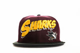 NEW ERA "MORNING CARTOONS" SAN JOSE SHARKS FITTED HAT (MAROON/BLACK)