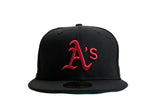 NEW ERA "OPERATION STACKOLA" OAKLAND ATHLETICS  FITTED HAT (BLACK)