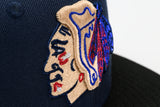 NEW ERA "POLO SWEATER 2.0" BLACKHAWKS FITTED HAT (NIGHTSHIFT NAVY/BLACK/ H RED)