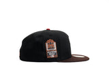 NEW ERA "DIRTY 2.0" SAN FRANCISCO GIANTS FITTED HAT (BLACK/BURNT WOOD/BRICK RED)