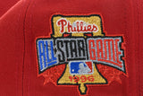 NEW ERA "UNMASKED" PHILADELPHIA PHILLIS FITTED HAT (DARK ROYAL/ RED)