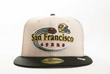 NEW ERA "KEZAR" SAN FRANCISCO 49ERS FITTED HAT (STONE GREY/BLACK)
