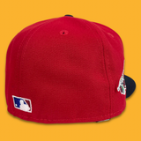 NEW ERA "MCGWIRE" OAKLAND A'S FITTED HAT (RED/NAVY VISOR)