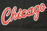NEW ERA "NBA ON NBC” CHICAGO BULLS FITTED HAT (BLACK/SCARLET)