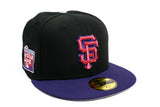 NEW ERA "COOKIES” SAN FRANCISCO GIANTS  FITTED HAT (BLACK/PURPLE/CHROME)