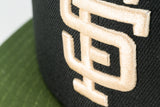 NEW ERA "UNDFTD” SAN FRANCISCO GIANTS  FITTED HAT (RIFLE GREEN/BLACK/RUST ORANGE)