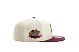 NEW ERA "FILLMORE" SAN FRANCISCO GIANTS FITTED HAT (CHROME/MAROON)