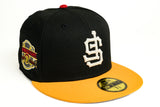 NEW ERA "MYSTERY" SAN FRANCISCO GIANTS  FITTED HAT (BLACK/A GOLD/SCARLET)