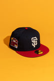 NEW ERA "BIG CAT" SF GIANTS FITTED HAT (NAVY/RED)