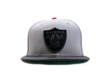 NEW ERA "TALES" LAS VEGAS RAIDERS  FITTED HAT + PIN (GREY/GRAPHITE/RED)