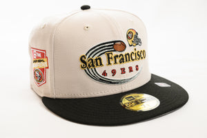 NEW ERA "KEZAR" SAN FRANCISCO 49ERS FITTED HAT (STONE GREY/BLACK)