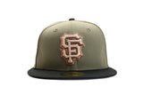 NEW ERA "ART" SAN FRANCISCO GIANTS FITTED HAT (NEW OLIVE/BLACK)