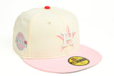 NEW ERA "SHY PINK" HOUSTON ASTROS FITTED HAT (CHROME/PINK)