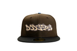 NEW ERA "DELIVER" LOS ANGELES DODGERS FITTED HAT (BURNT WOOD/BLACK/FADED BLUE)