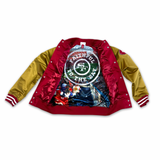 M&N "BLOCKED" SF 49ERS VARSITY JACKET (RED/GOLD)