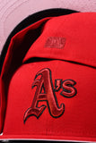 NEW ERA "831" OAKLAND A'S FITTED HAT (SCARLET/BLACK/PINK)