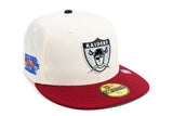 NEW ERA “MVP” LAS VEGAS RAIDERS FITTED HAT (CHROME/MAROON/BLACK)