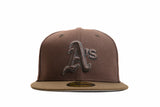 NEW ERA "KANE" OAKLAND A'S FITTED HAT (BURNT WOOD/WALNUT)