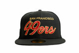 NEW ERA "RETRO CLASSIC" SAN FRANCISCO 49ERS FITTED HAT (BLACK)