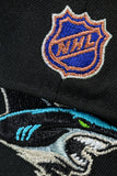 NEW ERA "STREETX” SAN JOSE SHARKS FITTED HAT (BLACK/SPARKLING GRAPE/DARK GREEN)