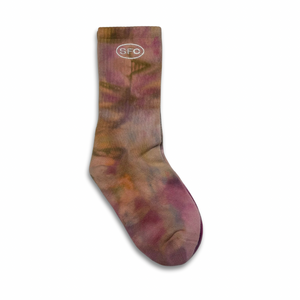 SFC X SPLASH LANDING  "LOGO" TIE DYE SOCKS (MULTI)