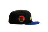 NEW ERA "ULTIMATE" GOLDEN STATE WARRIORS FITTED HAT (BLACK/LIGHT ROYAL)