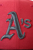 NEW ERA "ART OF WAR” OAKLAND ATHLETICS FITTED HAT (BRICK RED/BLACK/ DARK GRAPHITE)