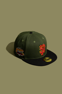 NEW ERA “ZILLA 2.0" SF GIANTS FITTED HAT (RIFLE GREEN/BLACK)