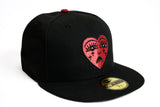 SFC X CHICANO ELECTRIC "CORAZON" FITTED HAT (BLACK/RED)