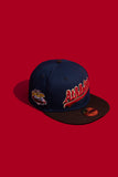 NEW ERA “BEAST 2.0" OAKLAND A'S  FITTED HAT (NAVY/BROWN)