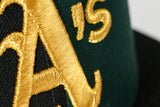 NEW ERA "TEAM SPLIT” OAKLAND A'S FITTED HAT (DARK GREEN/BLACK)