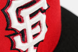 NEW ERA "XIX MVP” SAN FRANCISCO GIANTS  FITTED HAT (SCARLET/BLACK/CHROME)