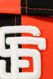 NEW ERA "TEAM SPLIT" SAN FRANCISCO GIANTS  FITTED HAT (BLACK/ORANGE)