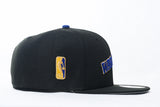 NEW ERA "RUN TMC" GOLDEN STATE WARRIORS FITTED HAT (BLACK/ DARK ROYAL)