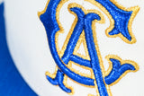 NEW ERA "HEARST CASTLE” CALIFORNIA ANGELS  FITTED HAT (CHROME WHITE/BLUE AZURE)