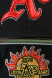 NEW ERA "EBV” OAKLAND A'S FITTED HAT (WOODLAND CAMO/BLACK/SCARLET RED)