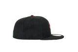 SFC X CHICANO ELECTRIC "CORAZON" FITTED HAT (BLACK/RED)