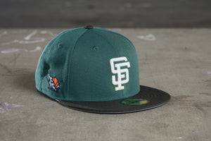 NEW ERA "BIG 3"SF GIANTS FITTED HAT (DARK GREEN/BLACK)